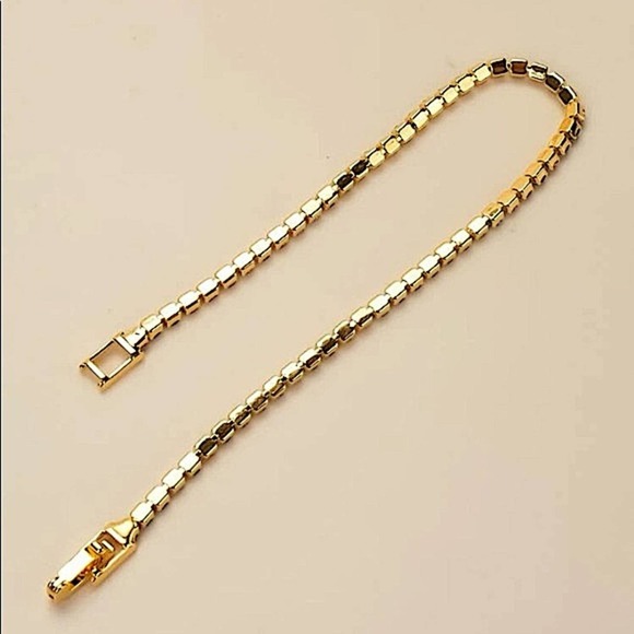 NEW GOLD MULTICOLOR RHINESTONE BRACELET - Picture 4 of 7